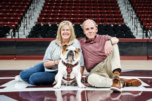 “Dak” (Bully XXII) pictured with owners Julie and Bruce Martin of Meridian (Photo by Mike Mattina)