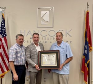 From left to right: Timothy Kellar- Chancery Clerk Hancock County, Ray Wesson - Commissioner HCPHC, Jay Trapani- Mayor of Waveland.