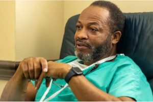 Dr. Samuel F. Brown talks about Mississippi's health disparities while in his office in Jackson, Miss., Monday, October 17, 2022. Credit: Eric Shelton/Mississippi Today