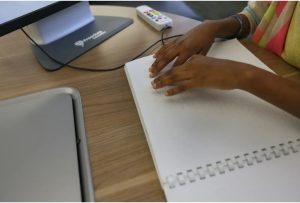 Jackson State University provides Braille textbooks to students who are blind or visually impaired. Credit: Charles A. Smith/ Courtesy of JSU