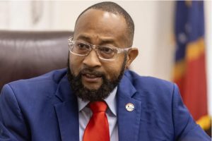 Leflore County Supervisor Reginald Moore talks about the Greenwood Leflore Hospital on Wednesday, September 20, 2023. Credit: Eric Shelton/Mississippi Today